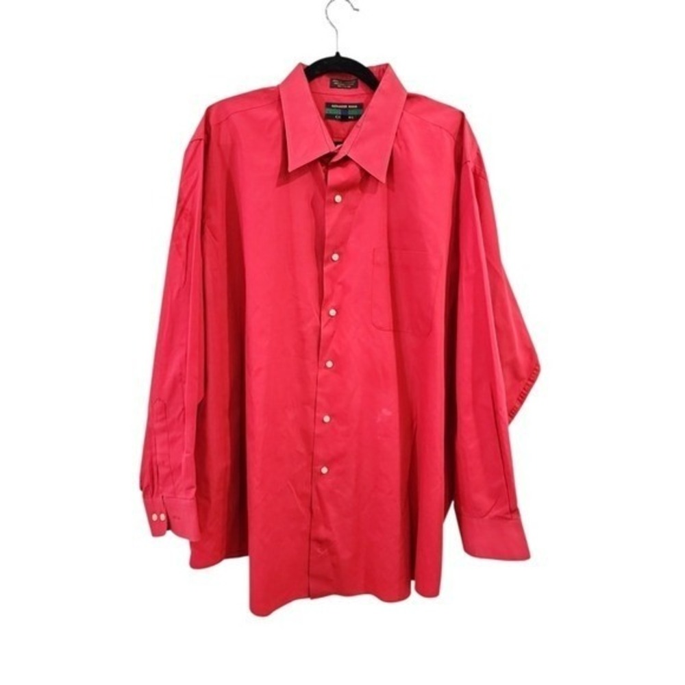 Alexander Julian Button Down Men's 3X Red Professional Classic Fit Smart Casual